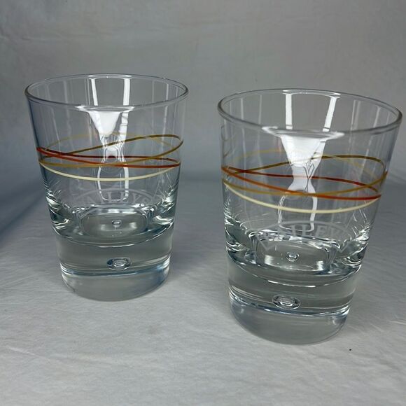 Baileys Rocks Glass 8 Oz Each 4 1/4 In Tall 3 In Round Set 2 Liquor Bar Cocktail - Picture 1 of 8